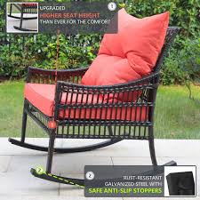 patio wicker outdoor rocking chair set