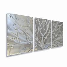 Silver Tree Wall Art Sculpture Modern