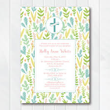 Spring Sprouts Confirmation Invitation Baptism Invite Christening First Holy Communion Catholic Confirmation Printable Digital File