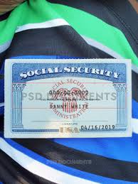 social security card template 03 psd