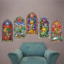 Zelda Stained Glass Wall Decals Large