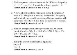 Find Two Power Series Solutions Of The