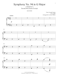 Print and download the surprise symphony by franz joseph haydn free, sheet music arranged for acoustic grand piano, download in pdf, mp3, midi, guitar pro, musescore, png format, lilypond, abc nation, tuxguitar. Carolyn Miller Symphony No 94 In G Major Surprise Second Movement Excerpt Sheet Music Download Pdf Score 162206