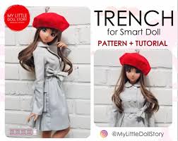 Smart Doll Pattern Of Trench Coat In