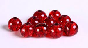 10mm Red Le Beads Red Le