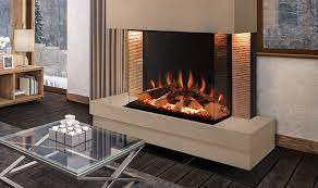 tyrell 3 sided electric fireplace by