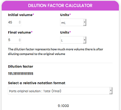 Dilution Factor Calculator Hemocytometer