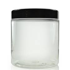 250ml Plastic Jar With Black Lid