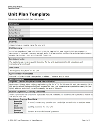 39 best unit plan templates word pdf