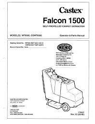 castex falcon 1500 operator s manual