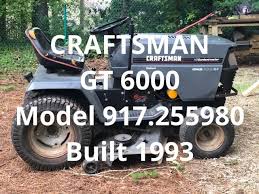 craftsman gt 6000 garden tractor built