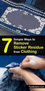 remove sticker residue from clothing