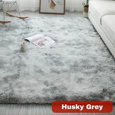 black i bleach white fur carpet rug