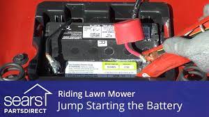 How to jump a car with a lawn mower. Jump Starting A Riding Lawn Mower Youtube