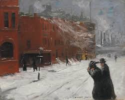 Αποτέλεσμα εικόνας για snow in the city  paintings