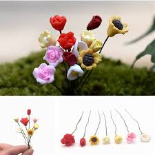See more ideas about fairy garden plants, miniature garden, fairy garden. 7pcs Set Mini Flowers Miniature Landscape Ornaments Fairy Garden Bonsai Decorations Dollhouse Accessories Wish