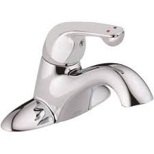 You can also choose between widespread and centerset installation types, depending on your plumbing set up. Delta Part 501lf Hdf Delta Commercial 4 In Centerset Single Handle Bathroom Faucet In Chrome Commercial Bathroom Faucets Home Depot Pro