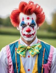 clown halloween costume for men face