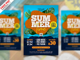 summer time party event flyer psd