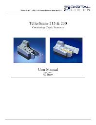 Ts215_230 User Manual Digital Check Corporation Manualzz Com