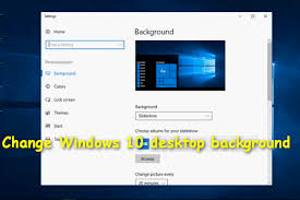 change windows 10 desktop background