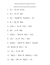 Balance Chemical Equations