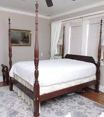 queen size four poster rice bed