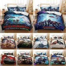 how to train your dragon bedding set 3d
