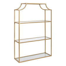 Modern Gold Display And Wall Shelves