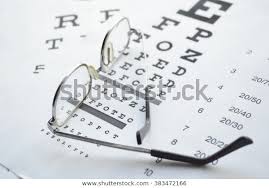 Glasses On Test Chart Chart Extreme Stock Photo Edit Now