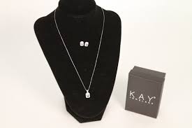 kay jewelers necklace earring set