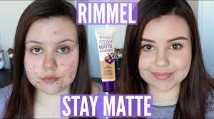 rimmel stay matte foundation oily acne