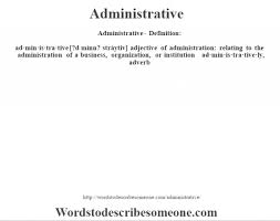 administrative definition
