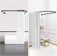 U Shaped Corner Shower Curtain Rod