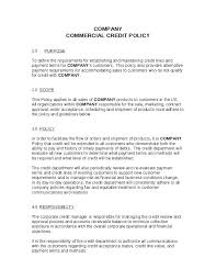 Credit Policy Template 154 Proposal Templates Words