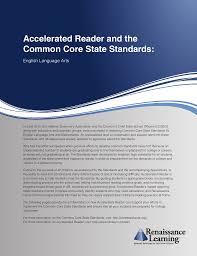 Accelerated Reader And The Common Core State Standards