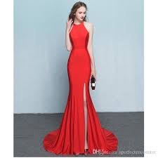 Beautiful Red High End Custom Formal Dinner Evening Dress 2017 New Spandex Slim Mermaid Dress Cocktail Dress