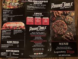 menu of round table pizza