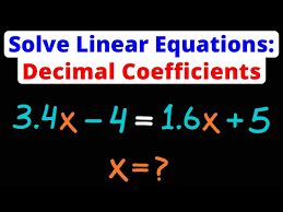 Solve Algebraic Equations With Decimal