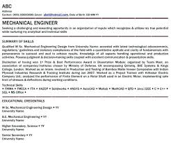 Mechanical Engineering Resume Samples Entry Level Engineer Download
