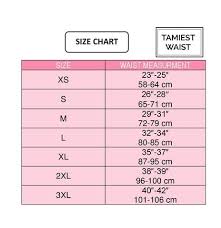 Size Guide For Waist Trainer Tamiest Waist