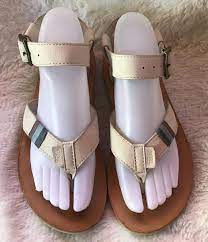 Teva Leather Gladiator Sandals US 7 White / Ivory Ankle Strap Thongs Flip  Flops | eBay