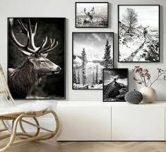 Landscape Poster Nature Deer Wall Art