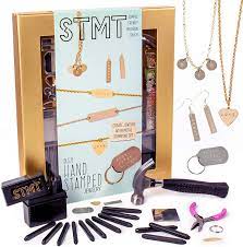 Regular price $37 45 $37.45. Amazon Com Stmt Diy Hand Stamped Jewelry By Horizon Group Usa Create Personalized Vsco Girl Earrings Bracelets Necklaces With A Metal Letter Stamp Set Hammer Stamping Block Charms Earrings Included Toys