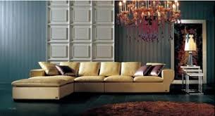 gold color leather sectional photos