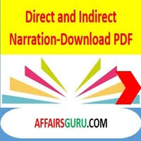 Direct And Indirect Narration In English Grammer Pdf Download