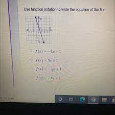 Use Function Notation To Write The