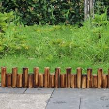Anti Corrosion Wood Log Lawn Gr Edging
