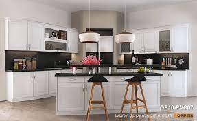 In fact, black kitchen cabinets are popular… but not as popular as deep, rich dark wood kitchen cabinets. Simple European Style Of White Kitchen Cabinet Op16 Pvc07
