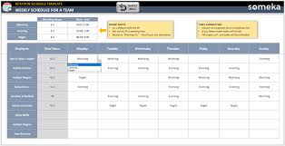 rotation schedule excel template